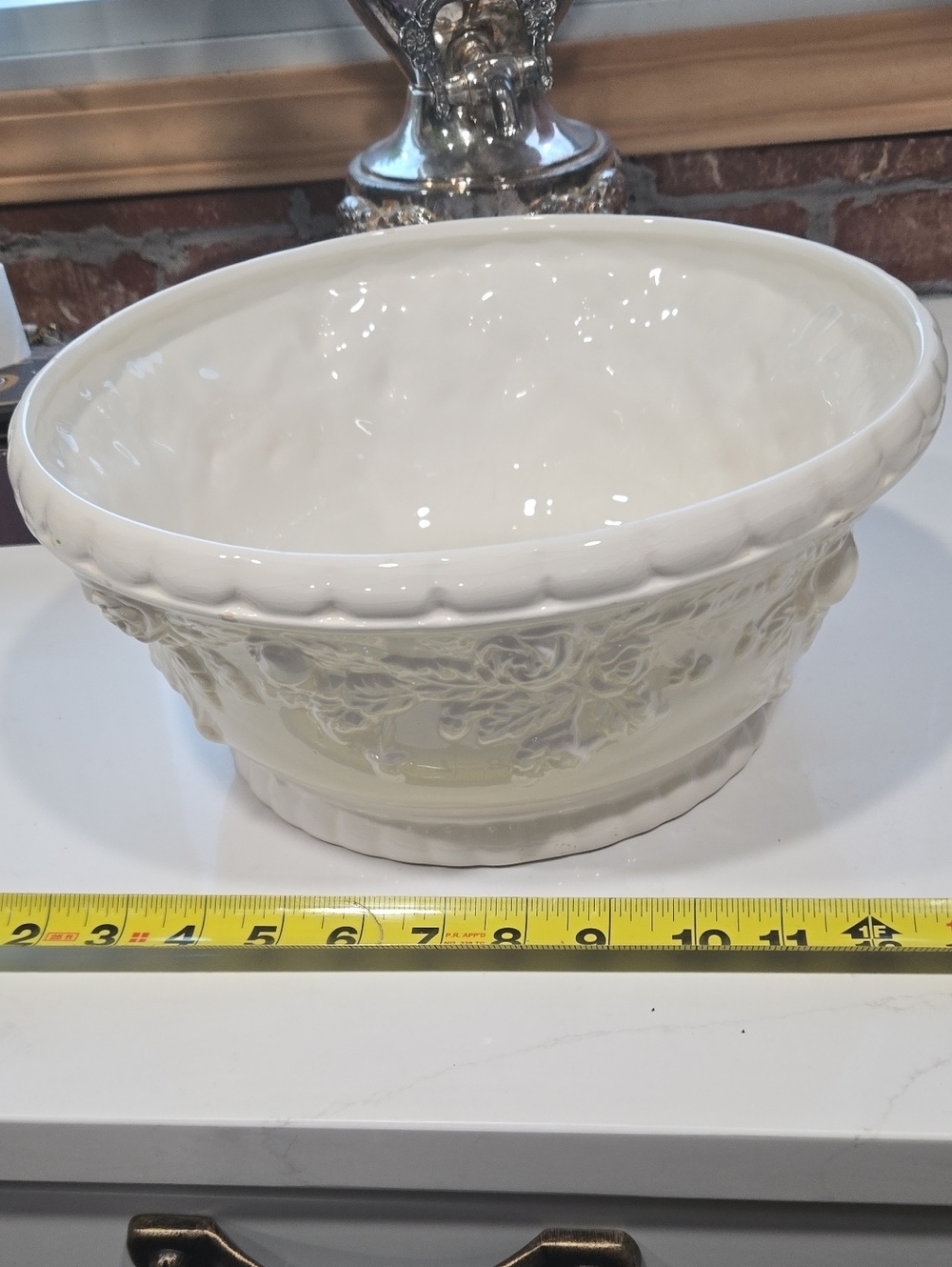 White Decorative Ceramic Bowl - Classic Home Accent
